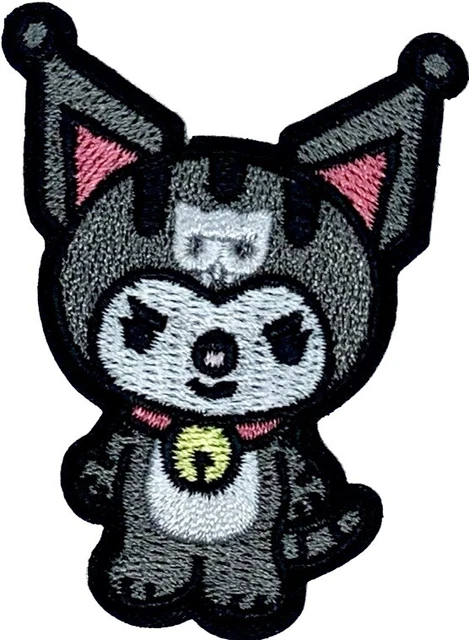 Sanrio Adhesive Patch - Kuromi As Cat Kawaii Neko, 2” - US SELLER