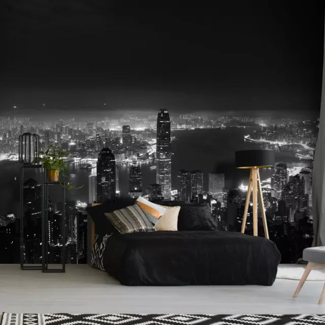 NEW YORK NIGHT PANORAMA Photo Wallpaper Wall Mural Modern Bedroom Living Room