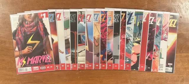 Marvel: Ms. Marvel Vol. 3 (2014) #1-19 Complete Set