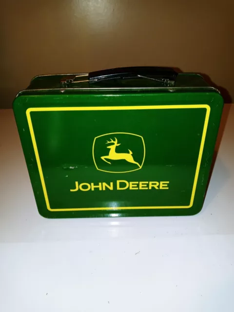 Vintage JOHN DEERE Kids Turtle Trouble Metal Lunch Box Fishing w/Dad Item #2200