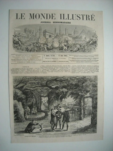 Gravure 1863. Expedition Du Mexique. Gourbi Des Officiers Batterie D’artillerie.