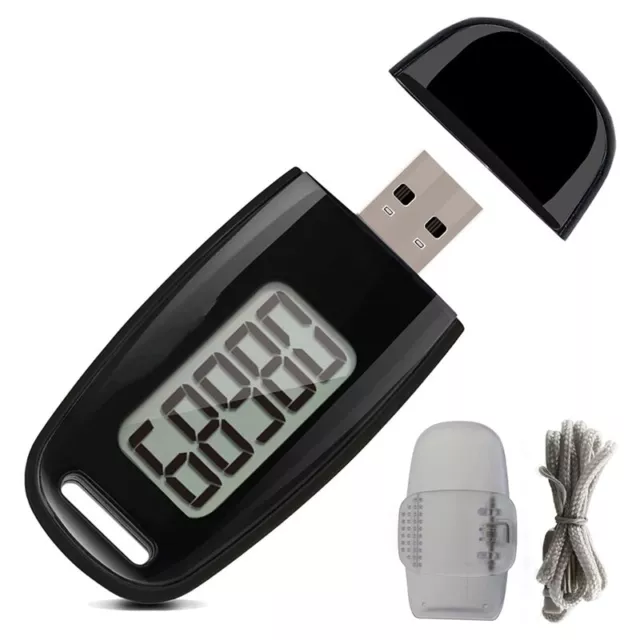 5X(Simple Step Counter,Walking 3D Pedometer with Rechargeable Battery2556