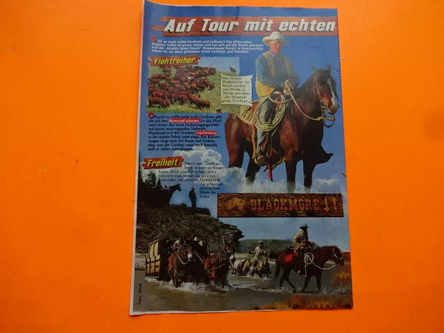 Werbeblatt Cowboys / 80er / Auf Tour mit echten Viehtreiber