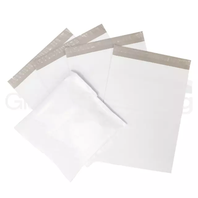 Strong White Postal Plastic Postage Poly Mailing Bags Mailers *All Sizes/Qty's* 2