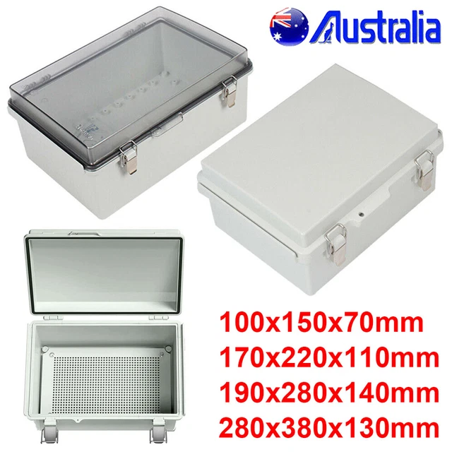 AU Hinged Lid IP67 Waterproof ABS Enclosure Junction Box Electrical Project Case