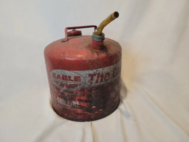 Vintage Eagle Gas Can - Galvanized Steel 5 Gallon