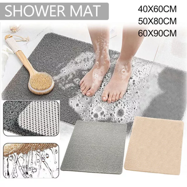 Hydro Wonder Super Comfy Shower Mat Non Slip Never Stains or Blocks Drain Grey