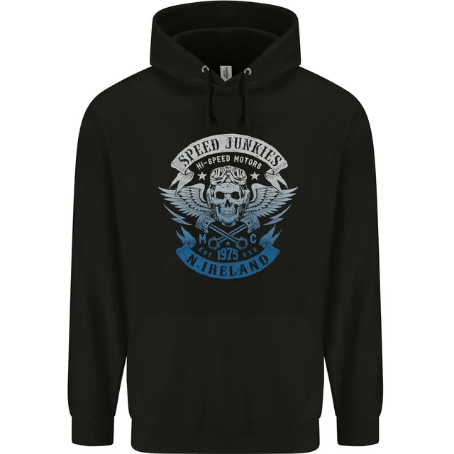 N Ireland Speed Junkies Biker Motorcycle Childrens Kids Hoodie