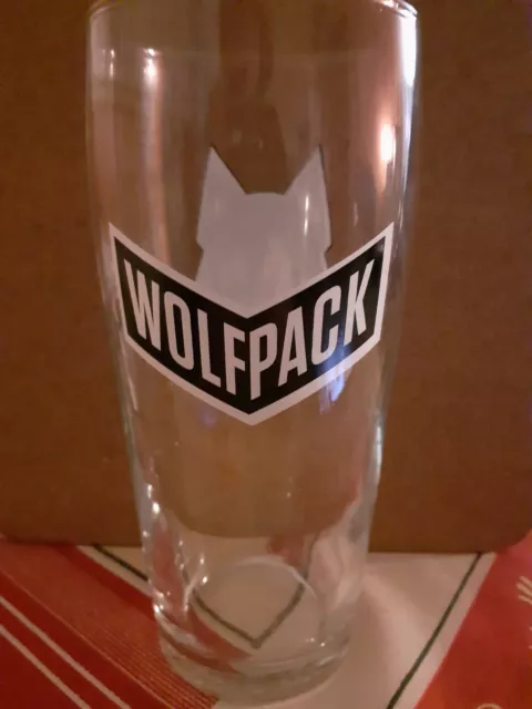 Wolf Pack Nucleated Pint Beer Glass Man Cave