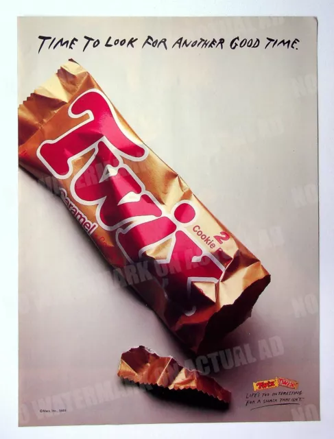 Twix Chocolate Candy Bar Mars Inc. 1989 Trade Print Magazine Ad Poster ADVERT