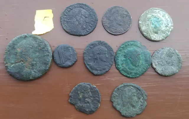 LOTTO DI 10 Antiche Monete Romane in bronzo da classificare EUR 30,00 -  PicClick IT