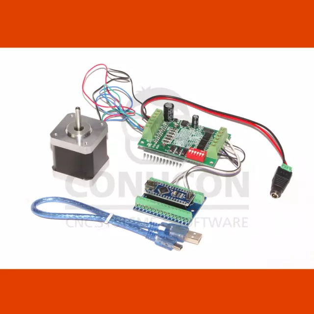 CNC USB 1D Schrittmotor Steuerung Controller Set NEMA 17 2,5A mit Software LaGER