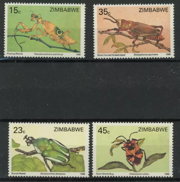 [81.535] Zimbabwe 1988 : Insects - Good Set Very Fine MNH Stamps