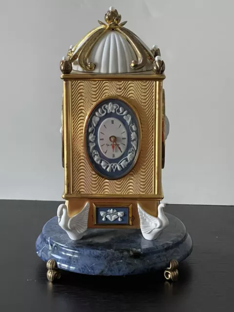 Musical Igor Carl Faberge Swan Lake Musical Clock - Super Rare