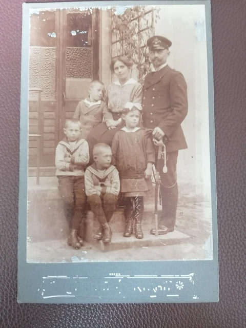 CDV Foto, Offizier Marine mit Familie, 1916 2