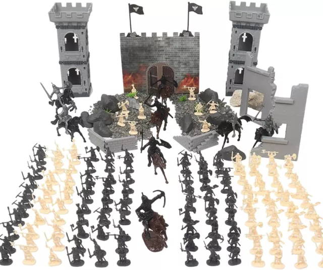 Medieval Castle Toy, Castles Knights Soldiers Model Kit Knight Figures Playse...