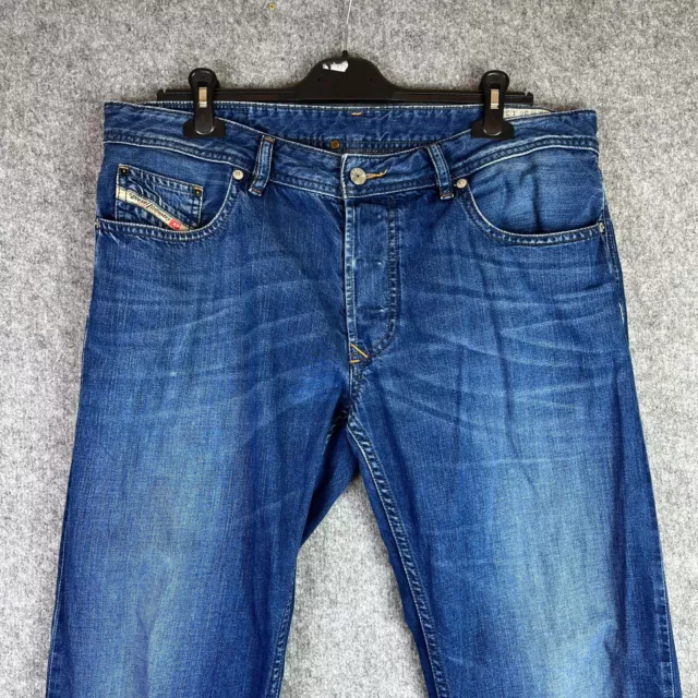Jeans denim blu dritto Diesel Larkee da uomo 0818N regolari W36 L34 (LEGGI) 2
