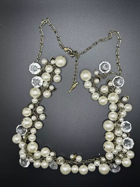 Chloe + Isabel Pearl + Crystal Drops Long Necklace New N012RAW