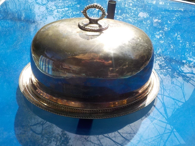 PELLE DE SERVICE en métal argenté guilloché XIXe Napoléon III EUR 45,00