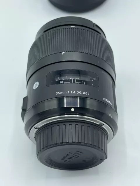 Sigma 35mm f/1.4 DG HSM Art Lens for NIKON with HOOD