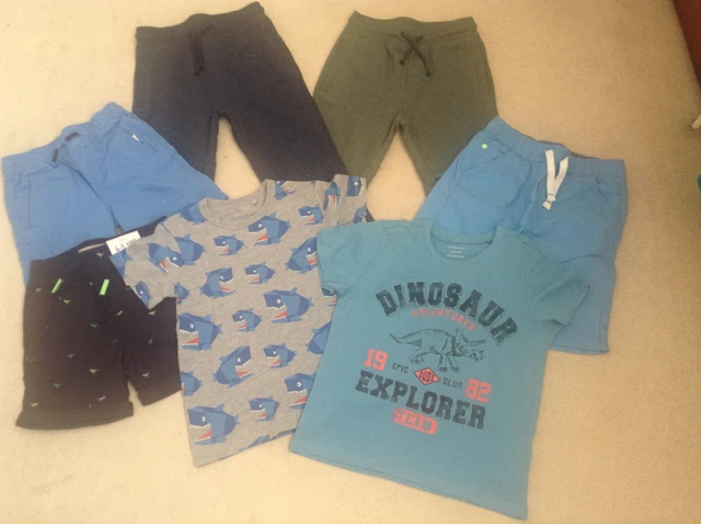 Bundle Boys Clothes 7  Items Age 3- 5 Years 2 Casual Fleecy Bottoms,Shorts Ect