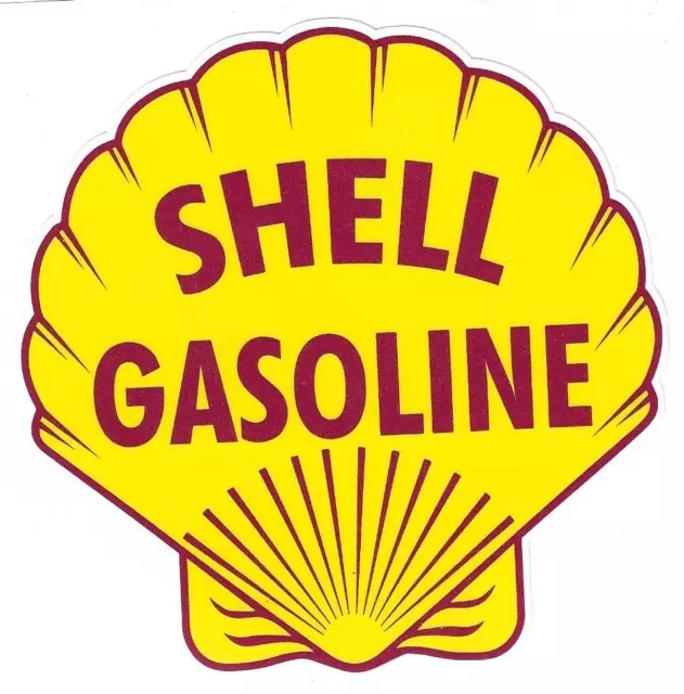 SHELL Gasoline Sticker vinyle laminé