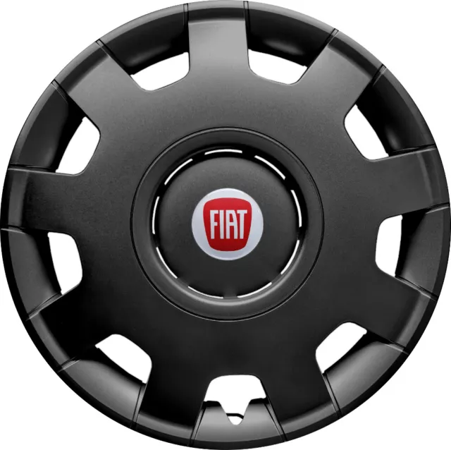 4x14" Wheel trims wheel covers fit Fiat 500 14 inches black NEW