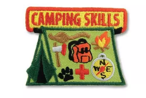 Girl Boy Cub Outdoor CAMPING SKILLS Fun Patches Crest Badge SCOUTS GUIDE Outdoor