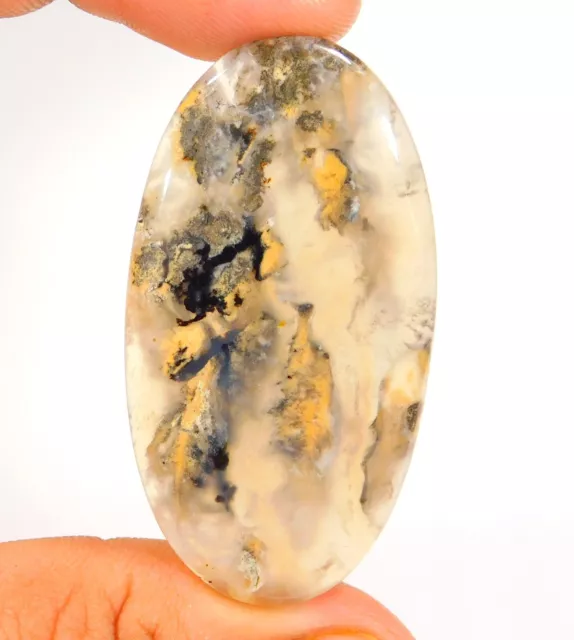 55.CT Naturel Tigre Dendrite Agate Ovale Cabochon Turquie Pierre Lz = 091