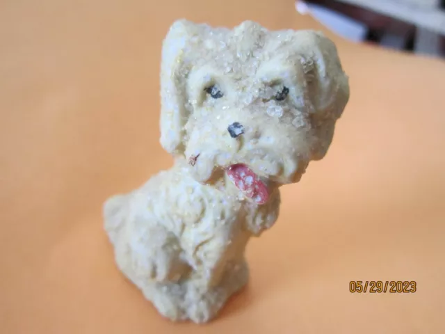 yellow Popcorn Sugar Spaghetti Dog Animal figurine Vintage Japan Pico 3"