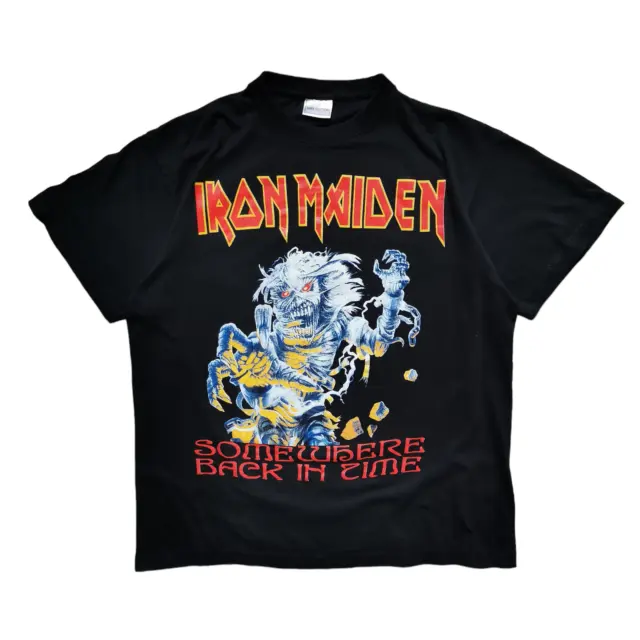 Iron Maiden Somewhere Back In Time European Tour 2008 band t-shirt size L