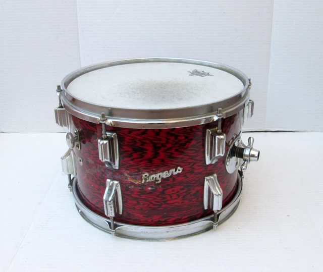 ROGERS HOLIDAY CLEVELAND 12x8” TOM RED ONYX GOOD PARTS RESTORE DRUM SET