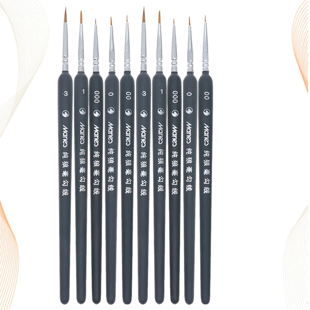 10pcs Feinen Details Pinsel Künstler Malerei Pinsel Zeichnung Liner Pinsel