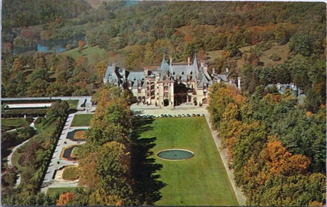 Postcard NC Biltmore House Mansion Scenic Aerial View Ashville North Carolina