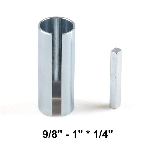 1" to 1 1/ 8 inch 1/4" Key Gas Engine pulley Crank Shaft Sleeve adapter Predator