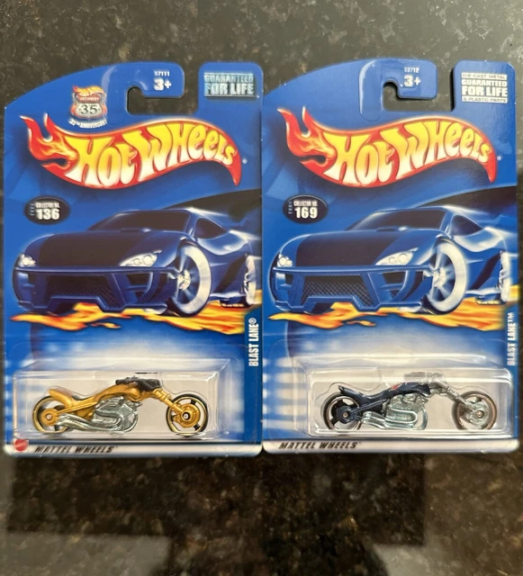 HOT WHEELS BLAST Lane 35th Anniversary Gold And Dark Blue Collector No ...