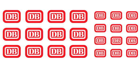 DB DEUTSCHE BUNDESBAHN Keks Aufkleber Decals rot eckig - Spur G EUR 9 ...