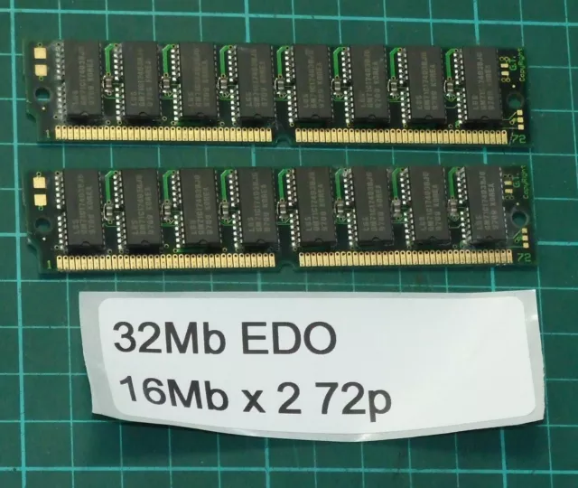 32MB EDO RAM (2x 16Mb 60ns 72-pin simms) Acer brand $50.00