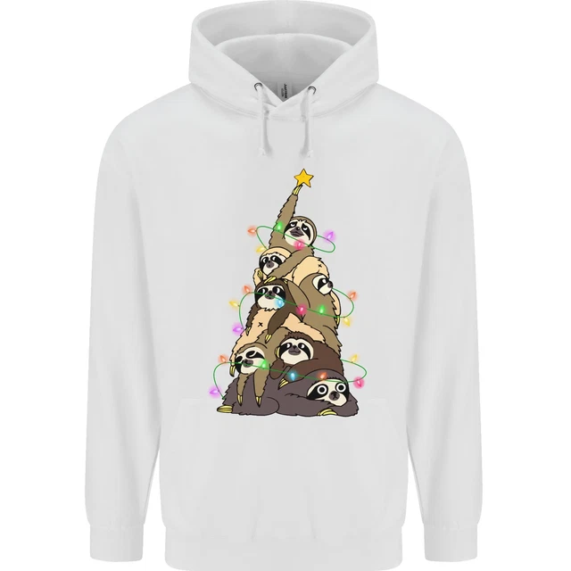 Christmas Sloth Tree Funny Xmas Childrens Kids Hoodie