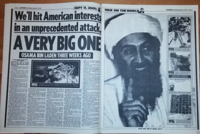 9/11 Newspaper War on the World Historical Ephemera I II Unforgettable Day Retro