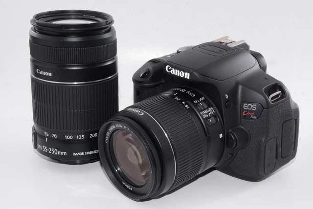 CANON EOS KISS X6i DSLR Camera Kit EF-S 18-55mm IS, Used, Tested