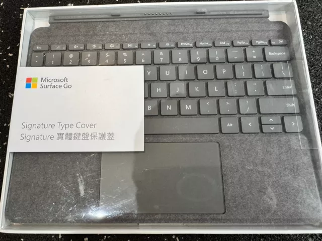 NEW Genuine Microsoft Surface Go Signature Type Cover Keyboard Backlit Platinum