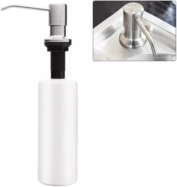 500ml Kitchen Sink Soap Dispenser Hand Liquid Pump Bottle Stainless Steel Head