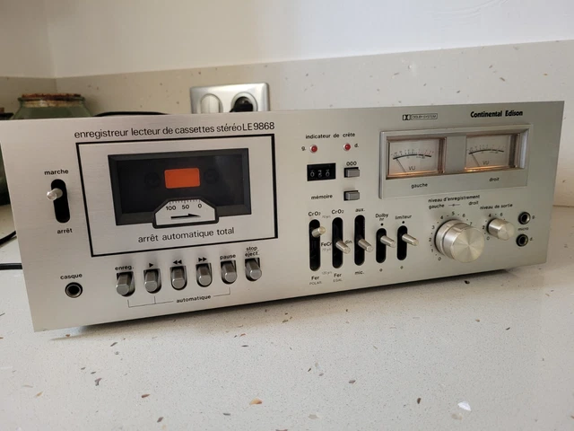 PLATINE K7 CONTINENTAL EDISON CE-9668 stereo cassette deck recorder EUR