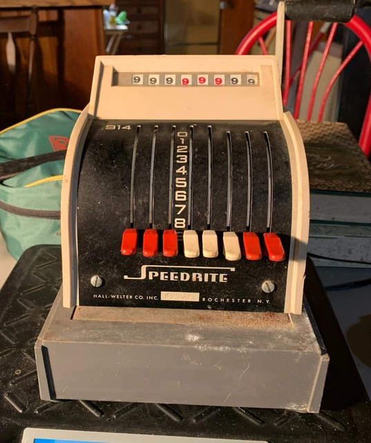 Vintage Speedrite 914 Check Writer Hall Welter