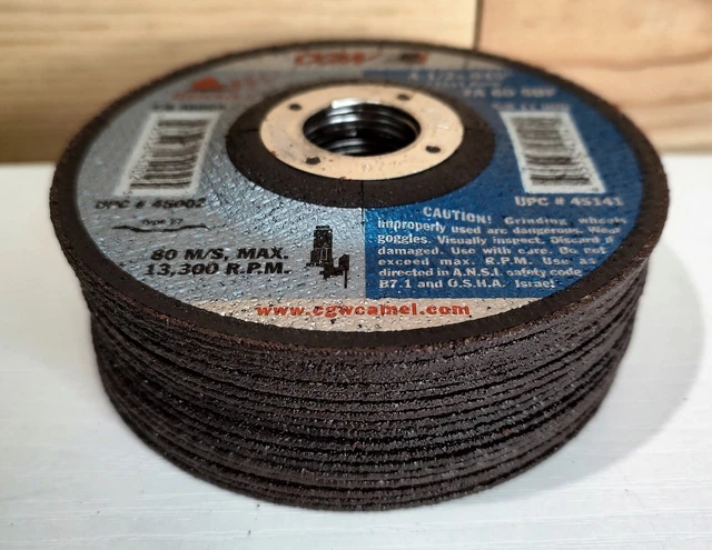 Lot of 19 CGW Abrasives Quickie Cut Off Wheels Type 27   4-1/2" x .045" x 7/8"