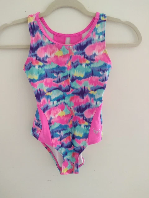 Justice Gymnastics Dance Wear Leotard Unitard Size 7 Girls Multicolor
