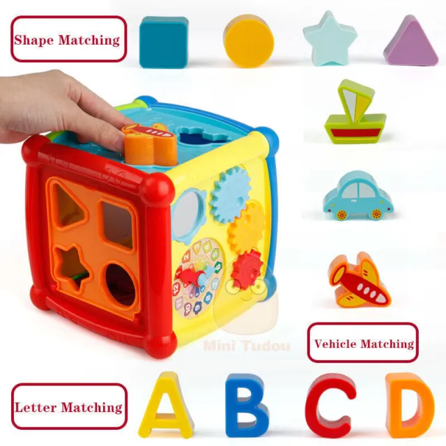 7 in 1 Activity Cube Montessori Baby Educational Sorters Kids Toddlers Toys Gift
