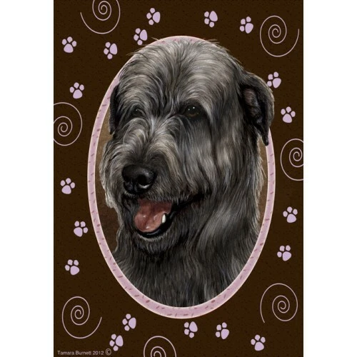 Paws Garden Flag - Black Irish Wolfhound 181641