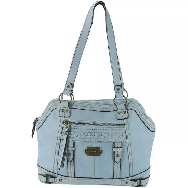 B.O.C. Born Concepts Womens High Bridge Blue Satchel Handbag Large BHFO 7093